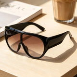 One Piece Oversize Square Gradient Sunglasses