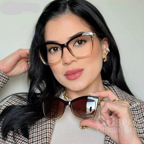 Model using Optical Magnetic Polarized Short-sighted Glasses