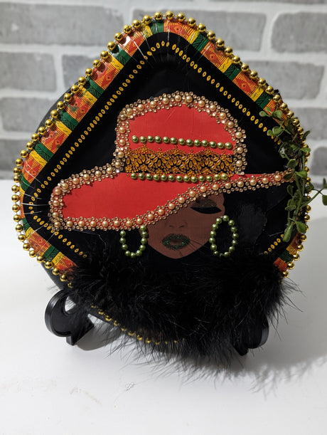 Orange Black Lady Wreath