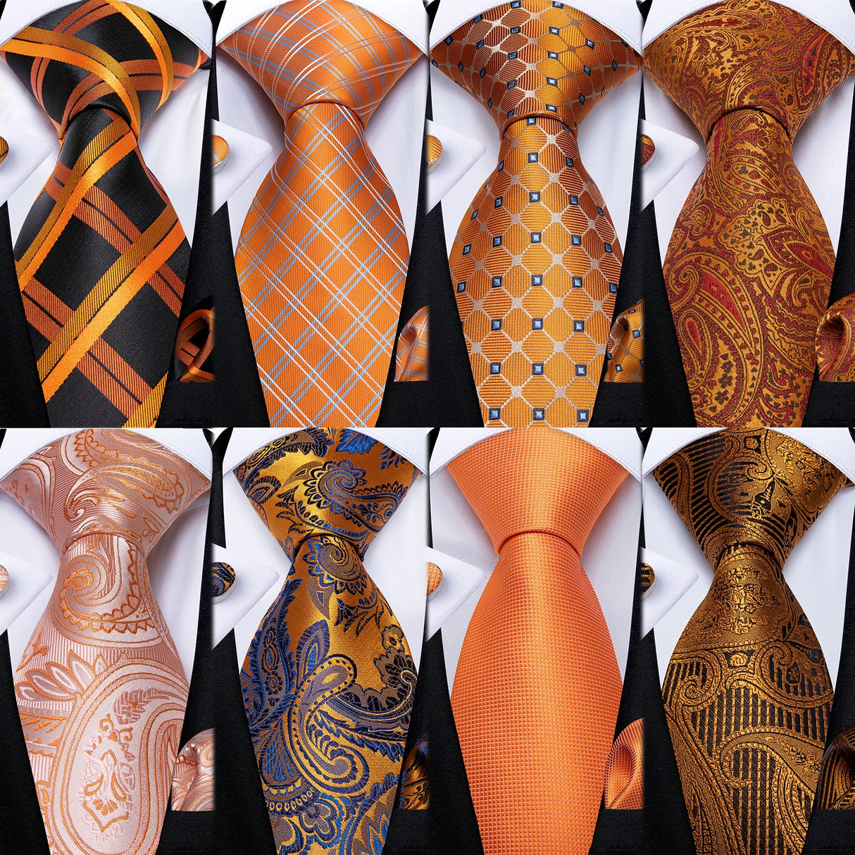 Collection of Orange Color Neckties