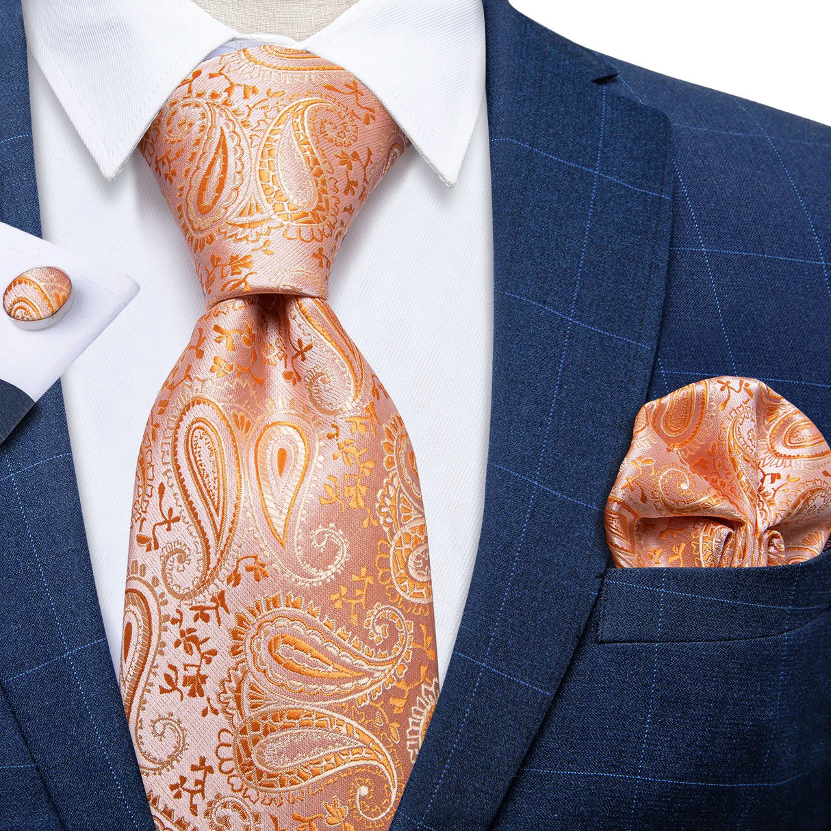 floral pink orange pattern tie