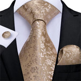 brown floral pattern tie