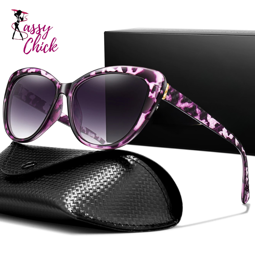 Outdoor Casual Retro Round Sunglasses Sassy Chick Logo