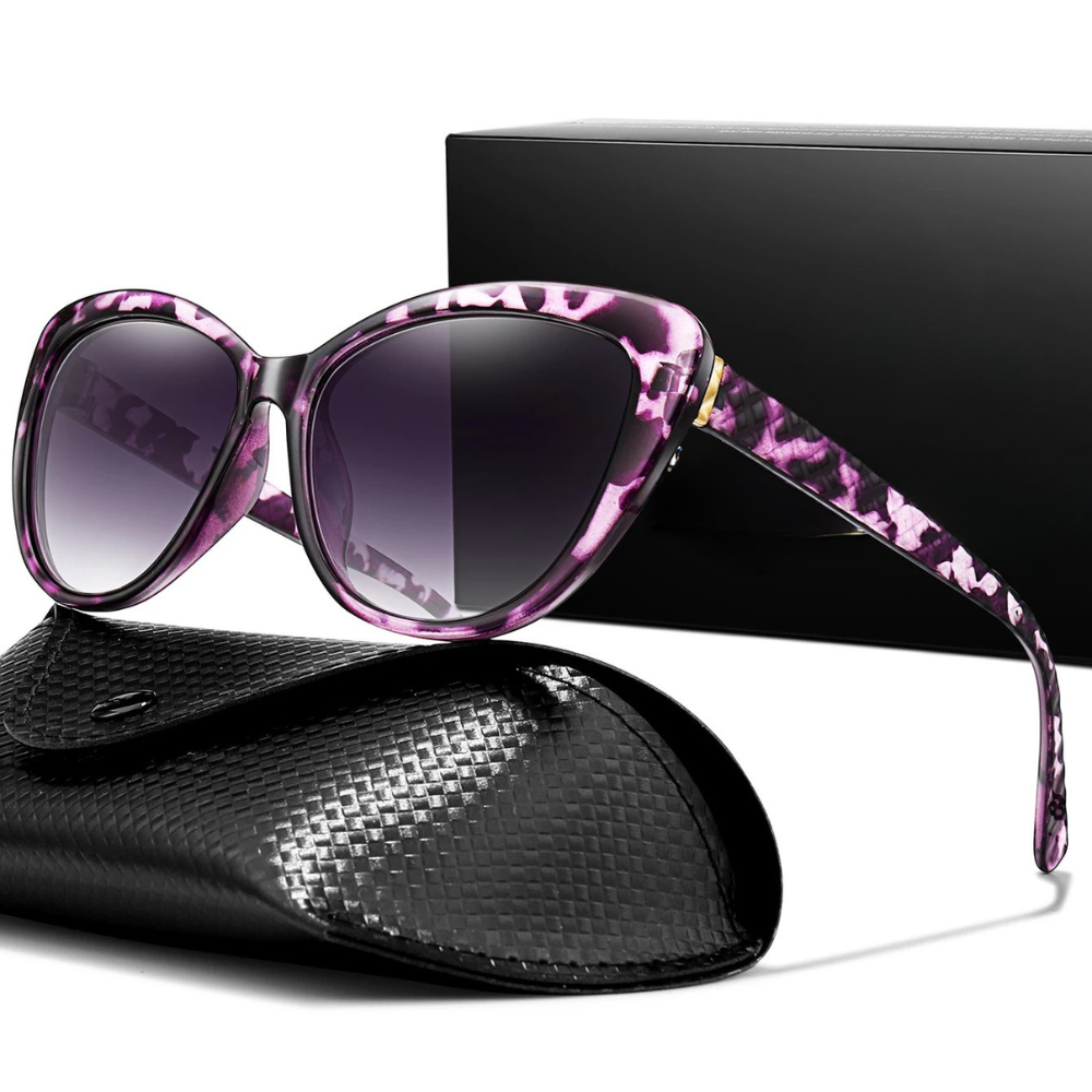Purple Outdoor Casual Retro Round Sunglasses