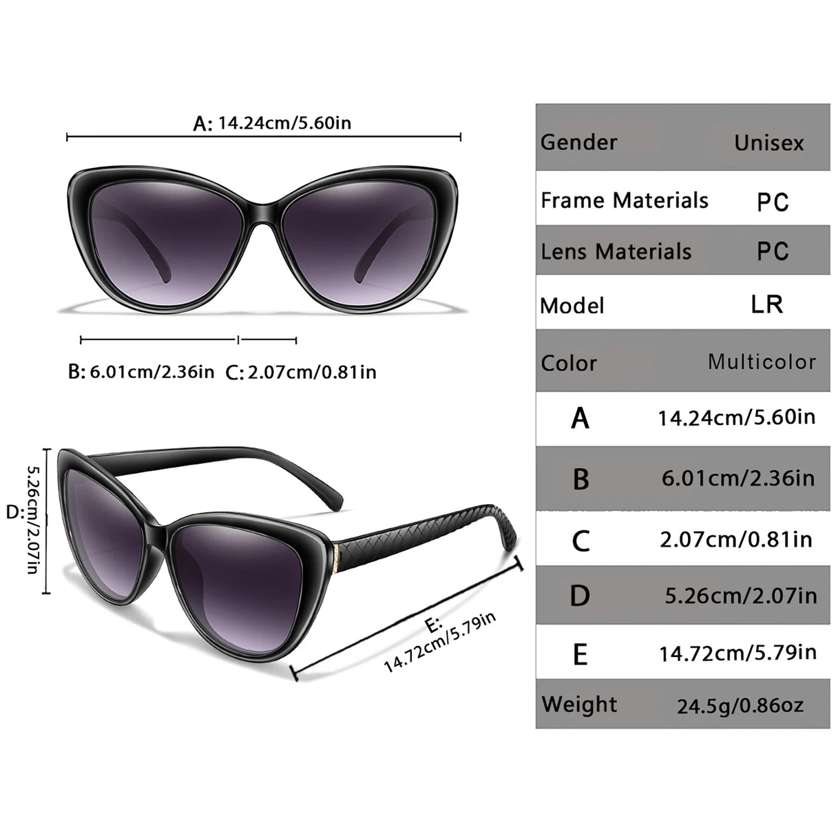 Size of Outdoor Casual Retro Round Sunglasses