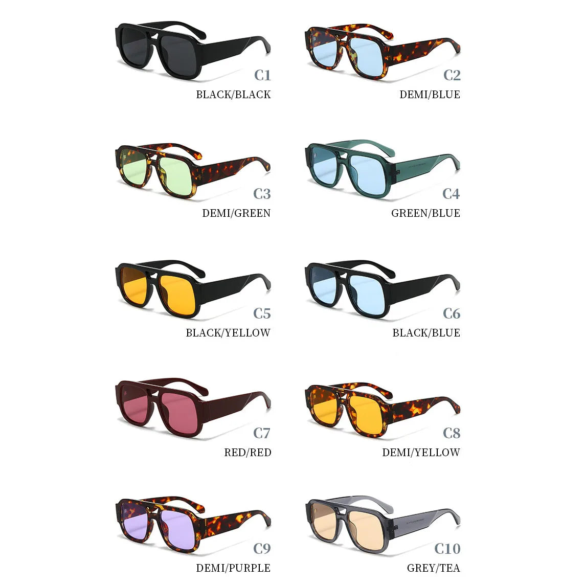 Collection of Outdoor Driving Big Frame Square Sunglasses