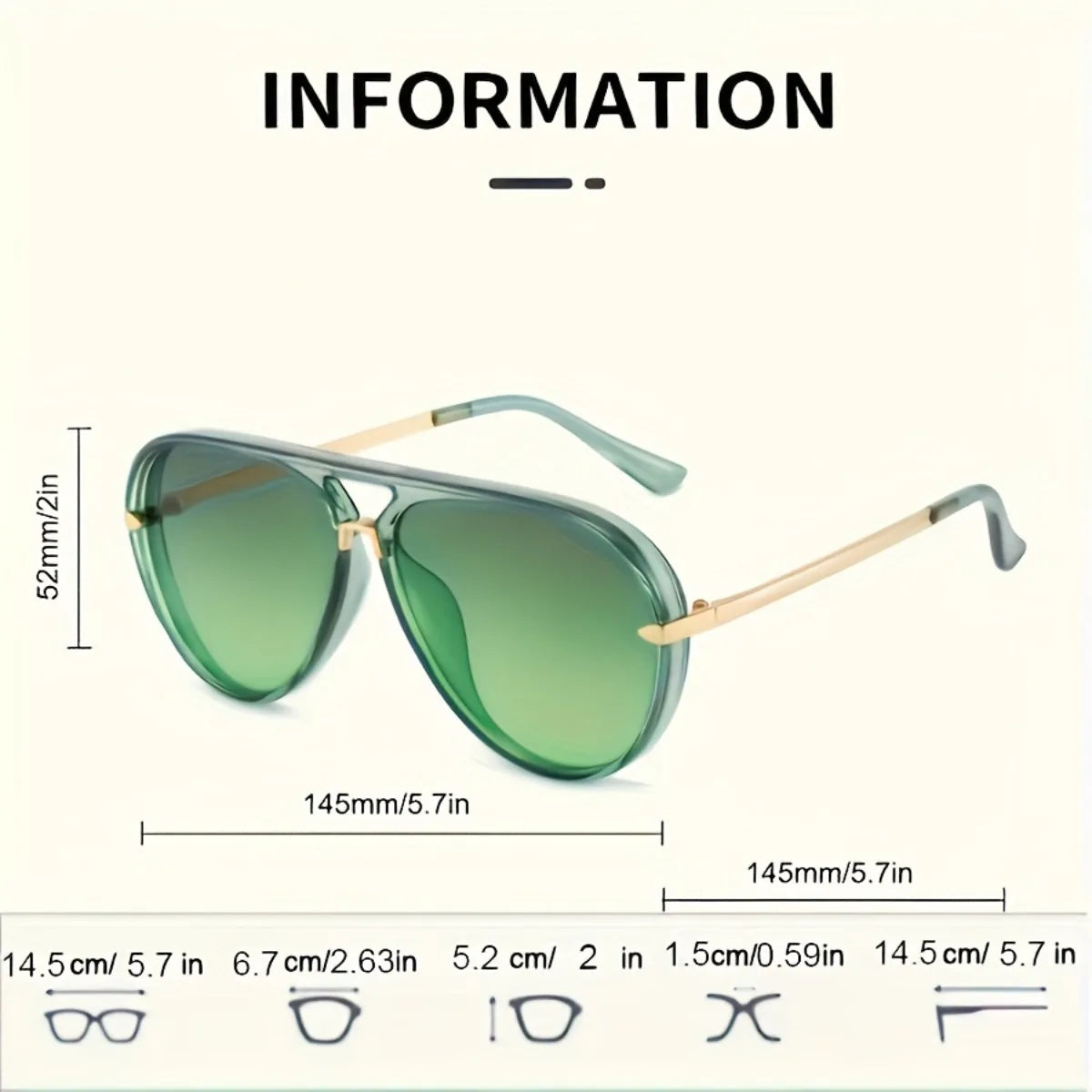 Size of Outdoor Fashion Women Party Vacation Travel Driving Sunglasses