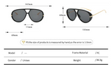 Size of Outdoor Oversized Leopard Green Sunglasses