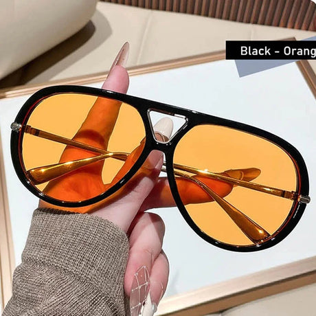 Outdoor Oversized Leopard Green Sunglasses