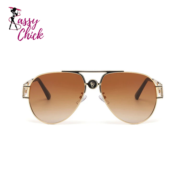 Outdoor Pilot UV400 Men Sunglasses Sassy Chick Logo
