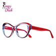 Oval Fashion Retro Frame TR90 Anti Blue Light Eyeglass Sassy chick Logo 