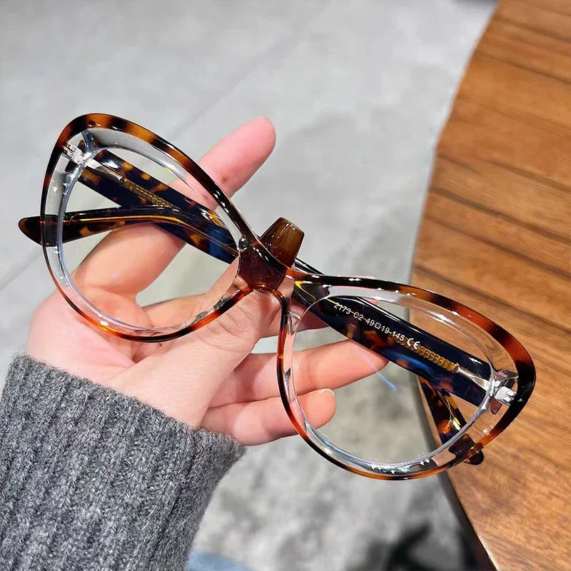 Oval Fashion Retro Frame TR90 Anti Blue Light Eyeglass