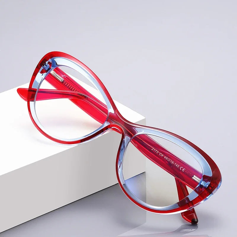 Oval Fashion Retro Frame TR90 Anti Blue Light Eyeglass