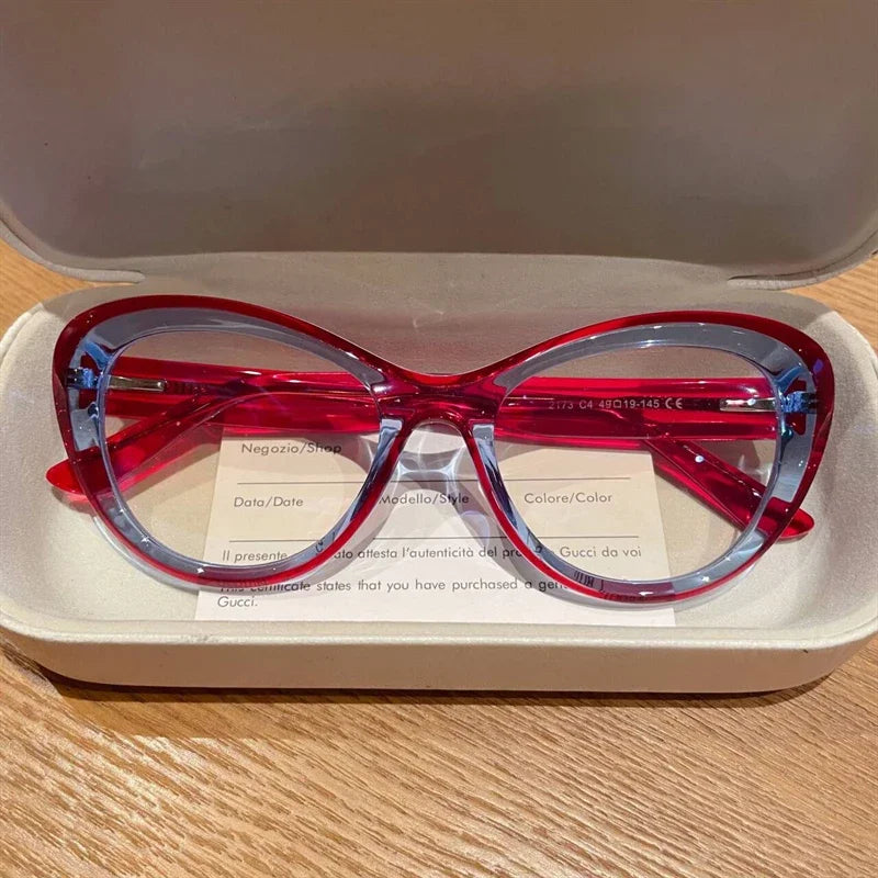 Oval Fashion Retro Frame TR90 Anti Blue Light Eyeglass