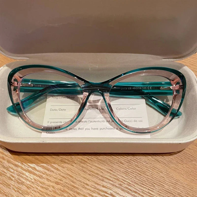 Oval Fashion Retro Frame TR90 Anti Blue Light Eyeglass
