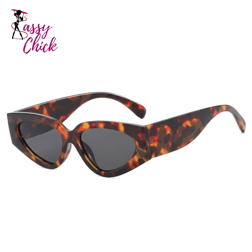 Oval UV400 Retro Cost Effective Sunglasses Sassy Chick Logo