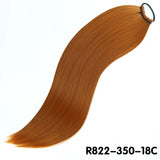 Orange Overhead Tail Straight Synthetic Ponytail Hair Extensions