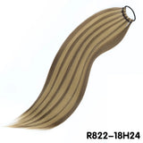 Brown Overhead Tail Straight Synthetic Ponytail Hair Extensions