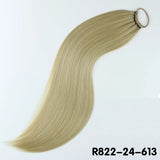 White Overhead Tail Straight Synthetic Ponytail Hair Extensions