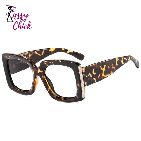 Oversize Blue Light Blocking Nearsighted Eyewear Sassy Chick Logo