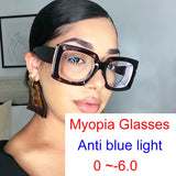 Oversize Blue Light Blocking Nearsighted Eyewear
