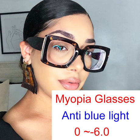 Oversize Blue Light Blocking Nearsighted Eyewear