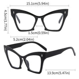 Size of Oversized Blue Light Blocking Cat Eye Glasses