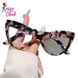 Oversized Cat Eye Blue Light Blocking Optical Frames Reading Glasses Sassy Chick Logo