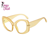 Oversized Cat Eye Chunky Reading Glasses Sassy Chick Logo