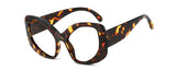 Leopard Oversized Cat Eye Chunky Reading Glasses