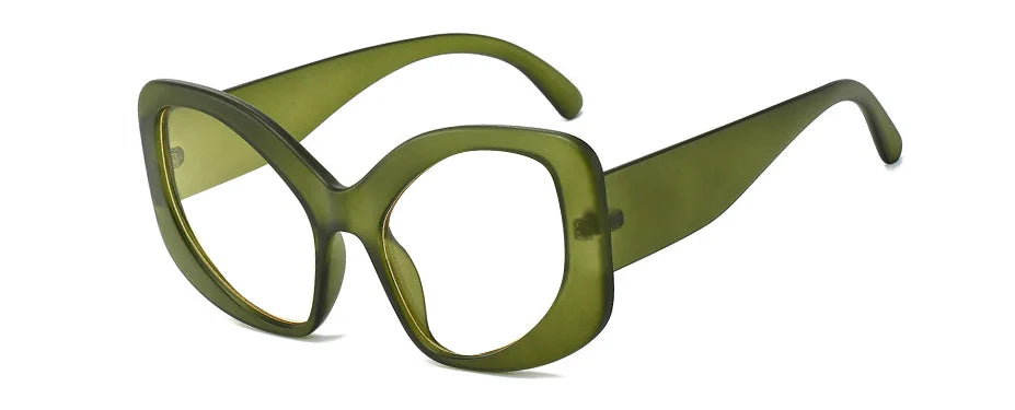 Green Oversized Cat Eye Chunky Reading Glasses
