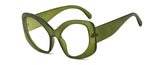 Green Oversized Cat Eye Chunky Reading Glasses