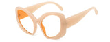 Beige Oversized Cat Eye Chunky Reading Glasses