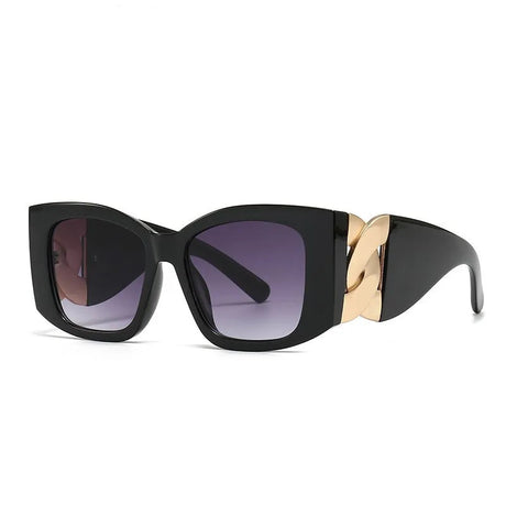 Oversized Cat Eye Gradient Shades black