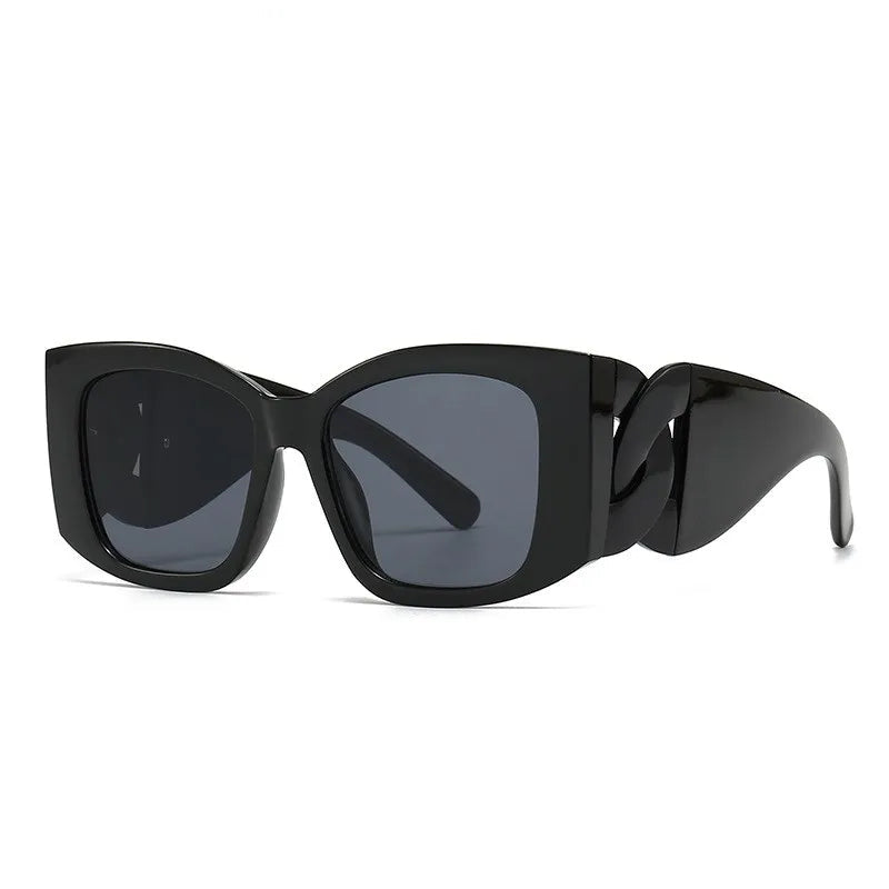 Oversized Cat Eye Gradient Shades black
