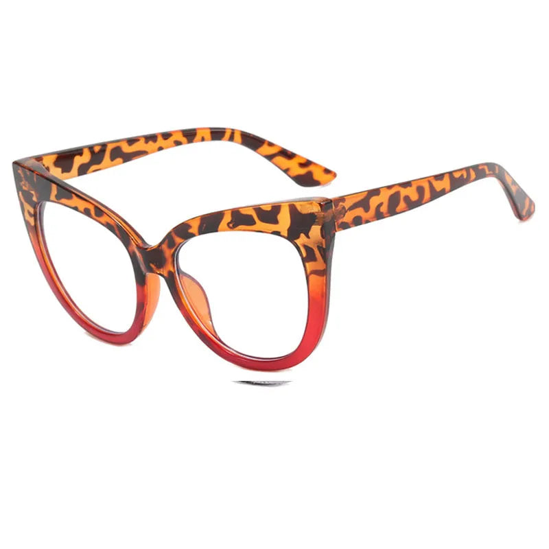 Oversized Cat Eye Women Sunglasses leopard brown
