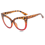 Oversized Cat Eye Women Sunglasses leopard brown