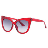 Oversized Cat Eye Women Sunglasses red