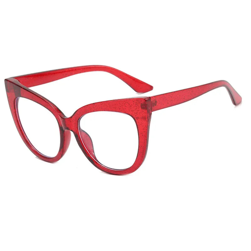Oversized Cat Eye Women Sunglasses red
