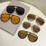 Collection of Oversized Double Bridge Pilot Sunglasses
