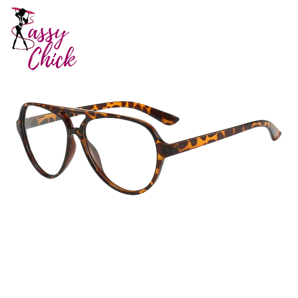 Oversized Double Bridges Reading Eyeglasses Sassy Chick Logo