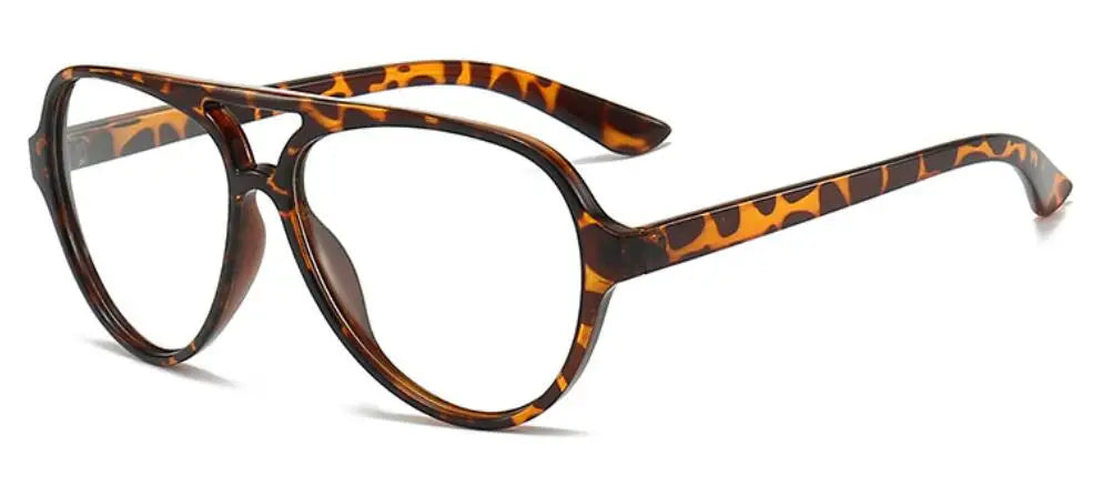 Oversized Double Bridges Reading Eyeglasses leopard