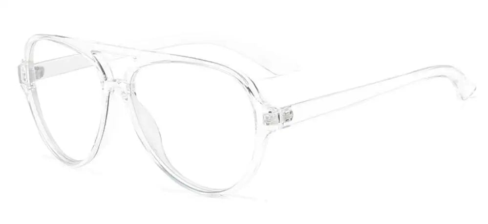 Oversized Double Bridges Reading Eyeglasses transparent frame