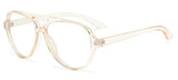 Oversized Double Bridges Reading Eyeglasses transparent frame