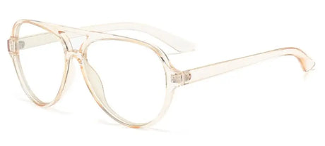 Oversized Double Bridges Reading Eyeglasses transparent frame
