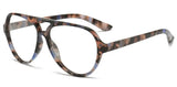 Oversized Double Bridges Reading Eyeglasses multi color frame