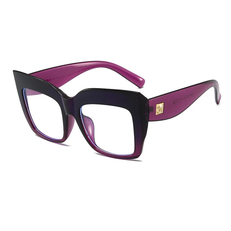 oversized eyeglasses for women purple black