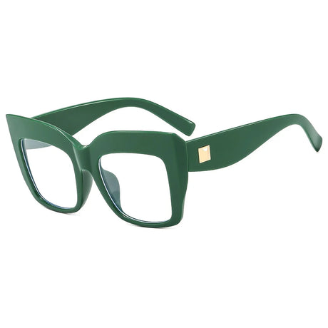 oversized eyeglasses for women green