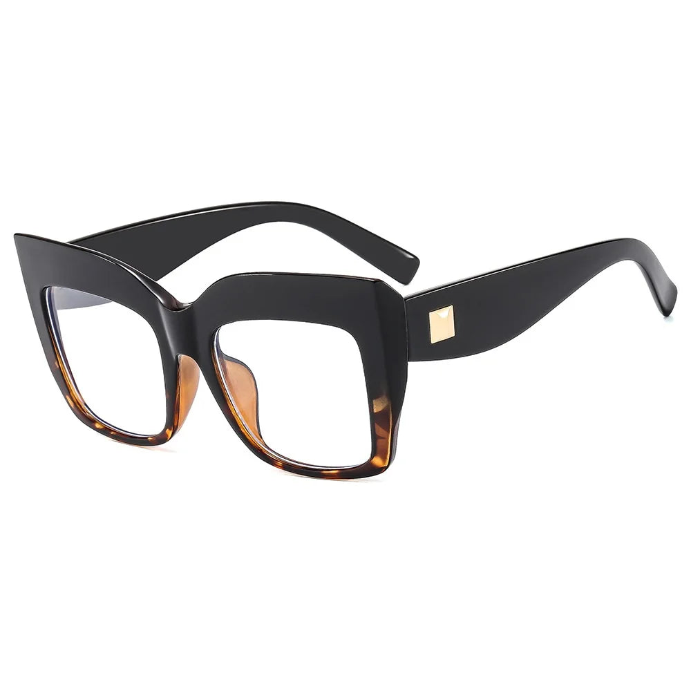  oversized eyeglasses for women black leopard