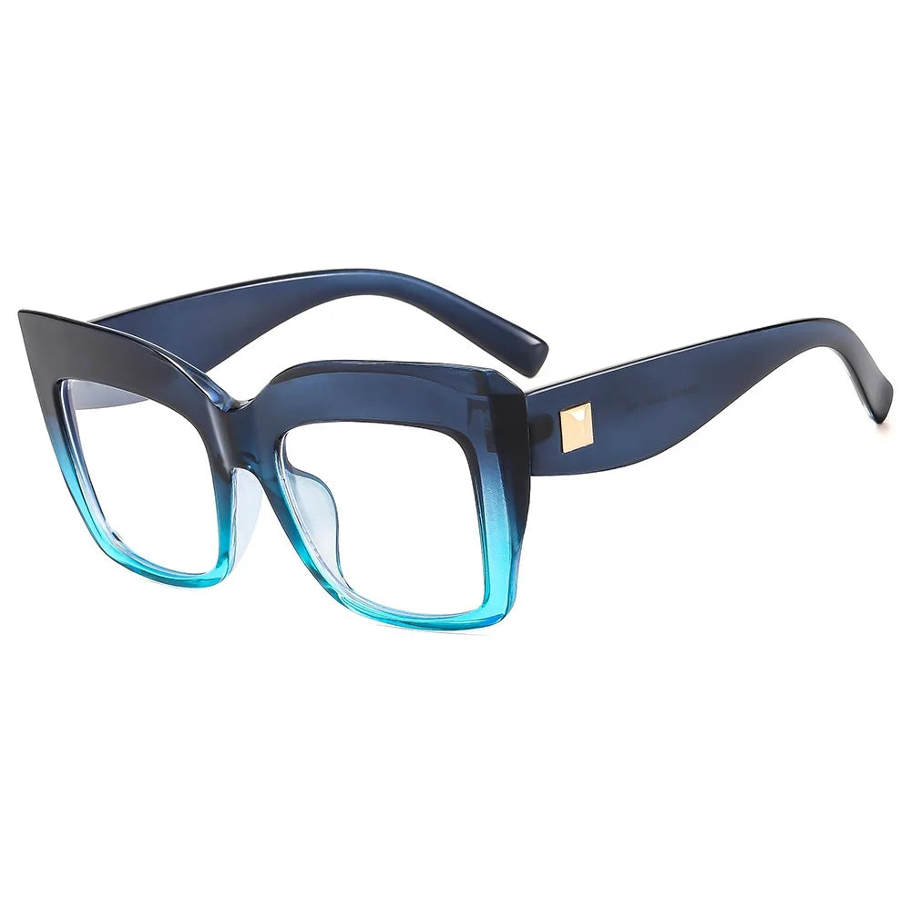 oversized eyeglasses for women blue
